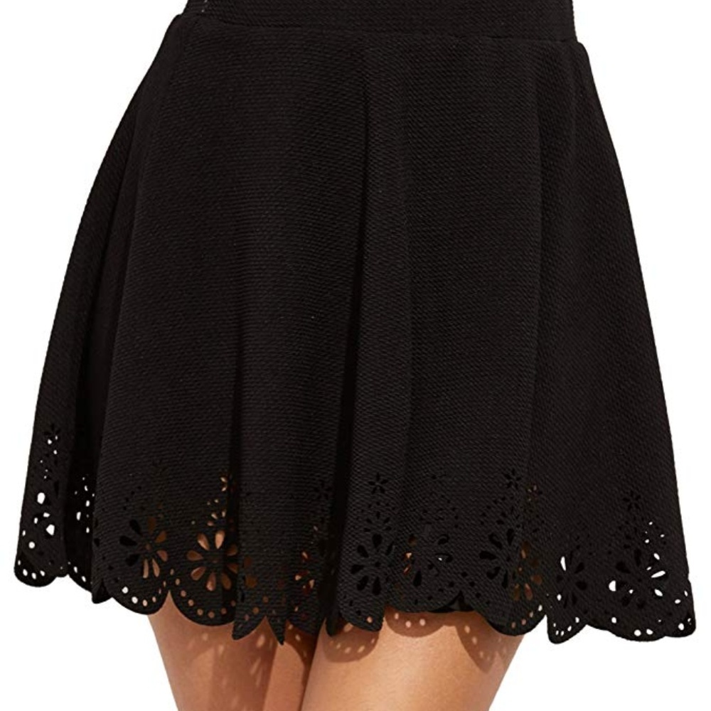 SheIn Women's Basic Solid Flared Mini Skater Skirt